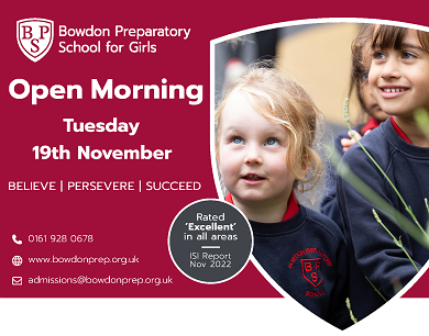 Bowdon Prep Open Day 19 November 2024