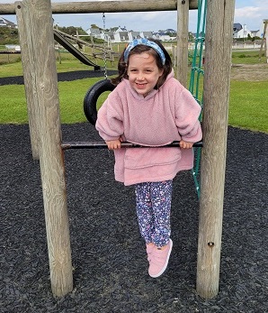 A girl on the playground