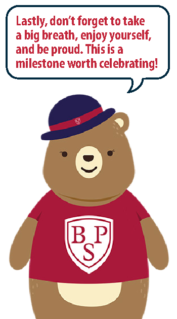 Bowdon Prep | bear with final tip on starting school