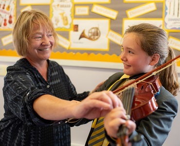 Studying music at Greenbank Preparatory School