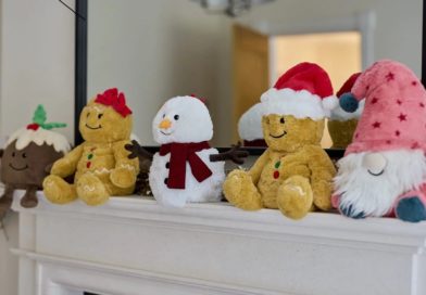 Warmies® Gingerbread Man with other Christmas plush toys