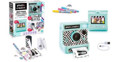 Box with Photo Creator Retro Instant Camera and all the items