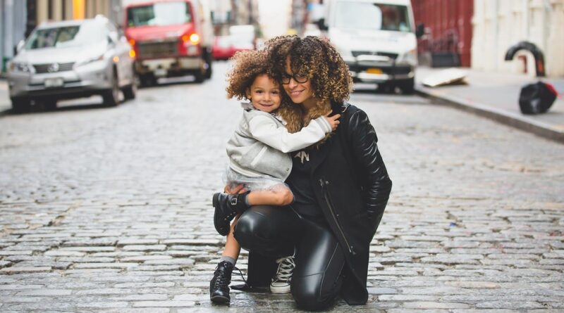 Mother and child on the street