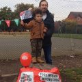 Father and son campaining for brain tumor charity