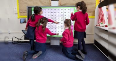 Girls of the Bowdon Preparatory School at the maths lesson