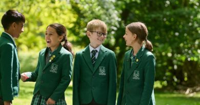 Grange School, Cheshire | Pupils chatting at the school grounds