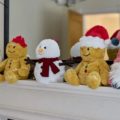 Warmies® Gingerbread Man with other Christmas plush toys