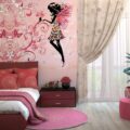 Girl's bedroom in pink